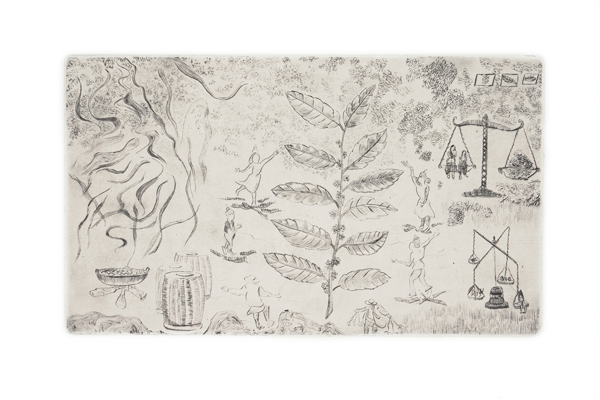 The arrival_Etching print on archival paper